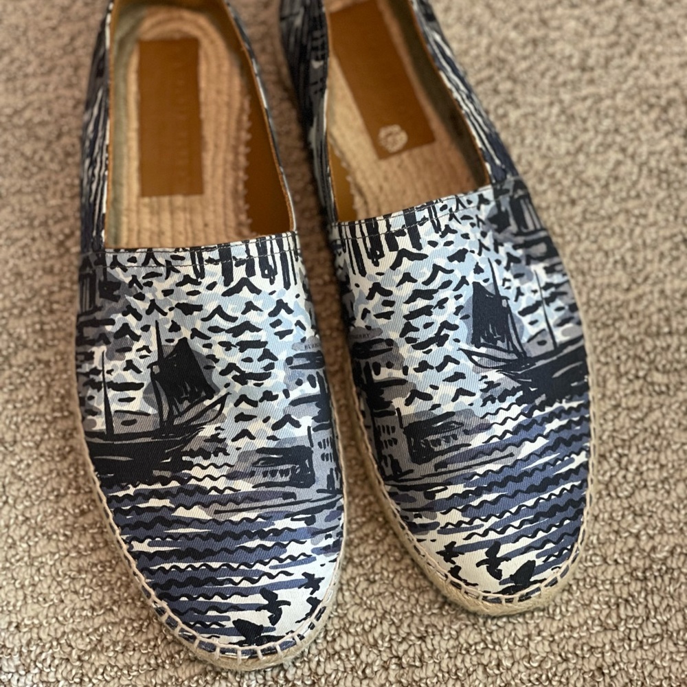 *SOLD* Burberry Espadrilles Blue Canvas